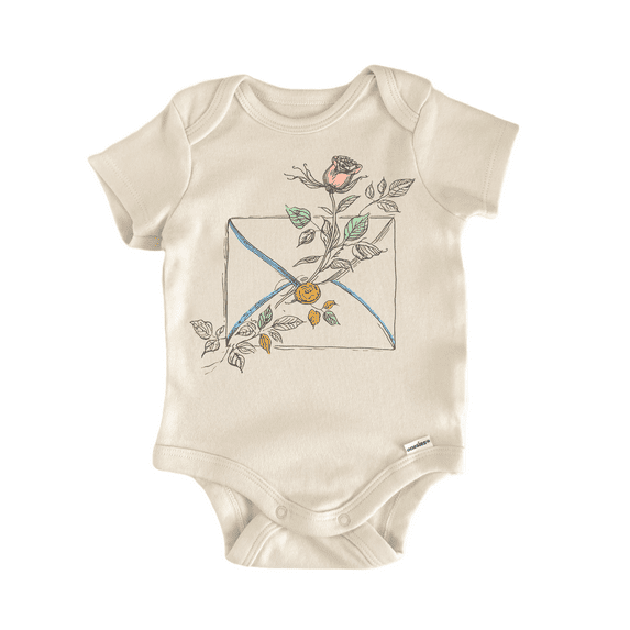 Cottagecore Mail Letter Newborn Baby Bodysuit