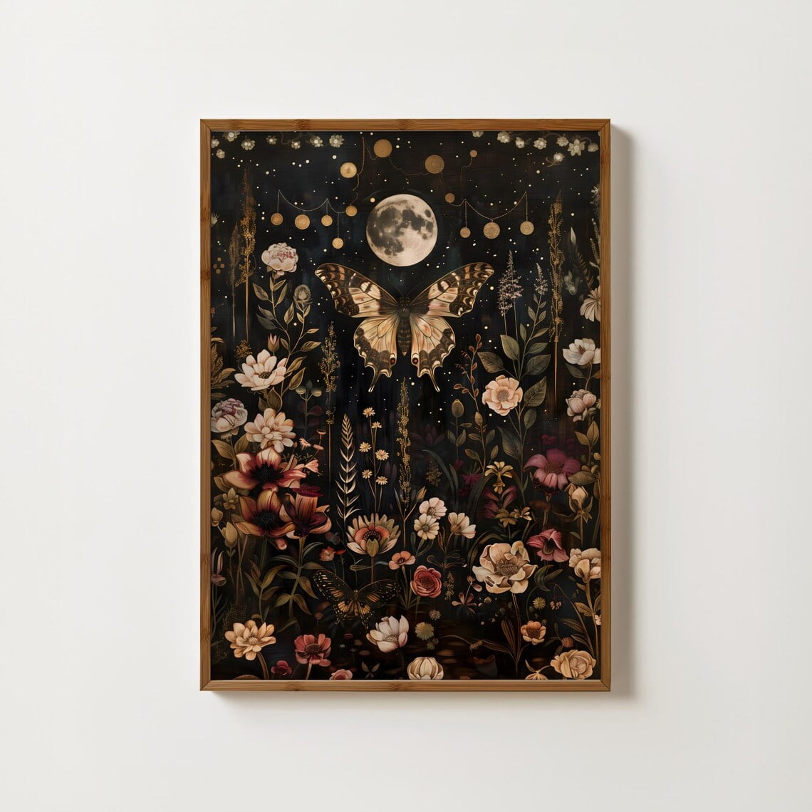 Cottagecore Moth Print Moody Insect Dark Academia Print Celestial ...