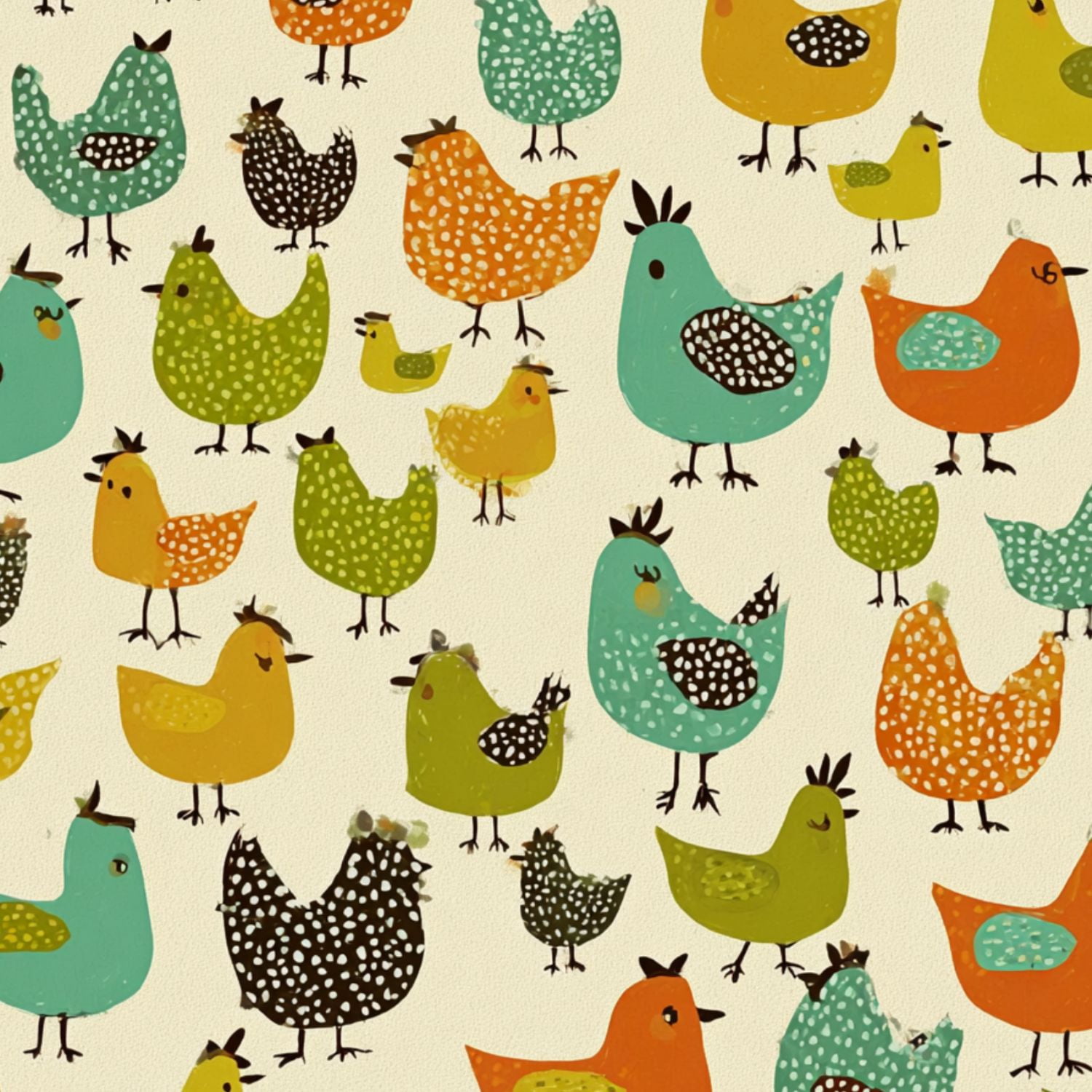 Cottagecore Peel and Stick Wallpaper 17.7in x 9.8ft Colorful Whimsical Birds Green Orange Teal Shades Contact Paper Vinyl Waterproof Self Adhesive Wall Paper for Bedroom Shelf Cabinet Renter Friendly