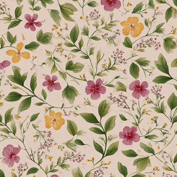 Cottagecore Peel and Stick Wallpaper 17.7in x 9.8ft Floral Pink Yellow Flower Green Leaves Soft Beige Contact Paper Vinyl Waterproof Self Adhesive Wall Paper for Bedroom Shelf Cabinet Renter Friendly