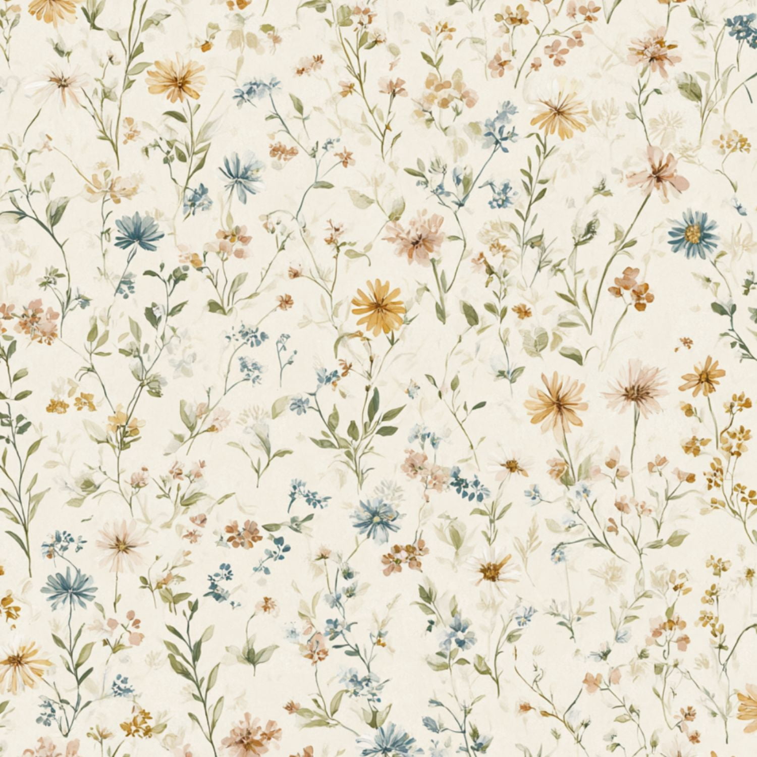 Cottagecore Peel and Stick Wallpaper 23.6in x 9.8ft Vintage Floral Soft Pastels Delicate Wildflowers Contact Paper Vinyl Waterproof Self Adhesive Wall Paper for Bedroom Shelf Cabinet Renter Friendly