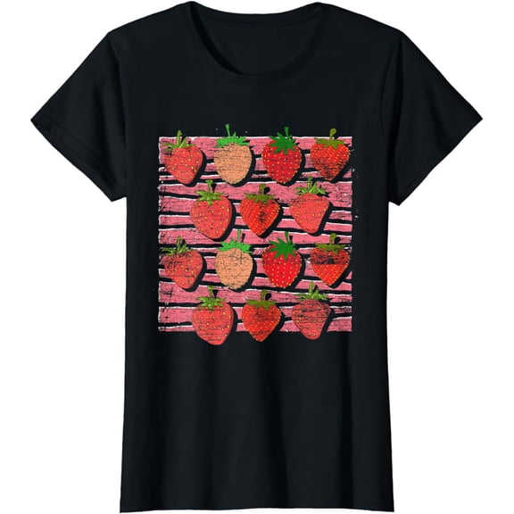 Cottagecore Red Berry Summer Food Fruit Strawberry T-Shirt
