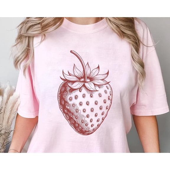 Cottagecore Strawberry T-Shirt: Retro Farmhouse Fruit Graphic Tee All Size S-5Xl