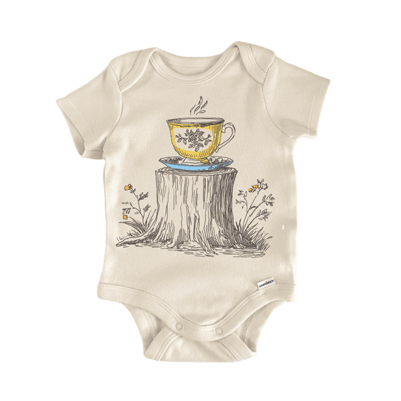 Cottagecore Tree Stump Newborn Baby Bodysuit
