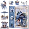 thumbnail image 1 of Cottagecore & Vintage Book Journal Stickers, Aesthetic Watercolor Junk Journal Stickers with Blue Floral & Rustic Home Illustrations, Stickers for Scrapbooking & Stickers for, 1 of 4