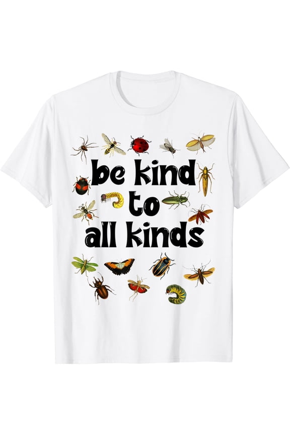 Cottagecore Vintage Bugs Ladybugs Bee Be Kind to All Kinds T-Shirt