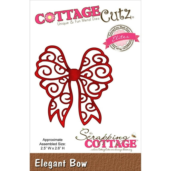 Cottagecutz Elites Die-elegant Bow 2.5"x2.6"
