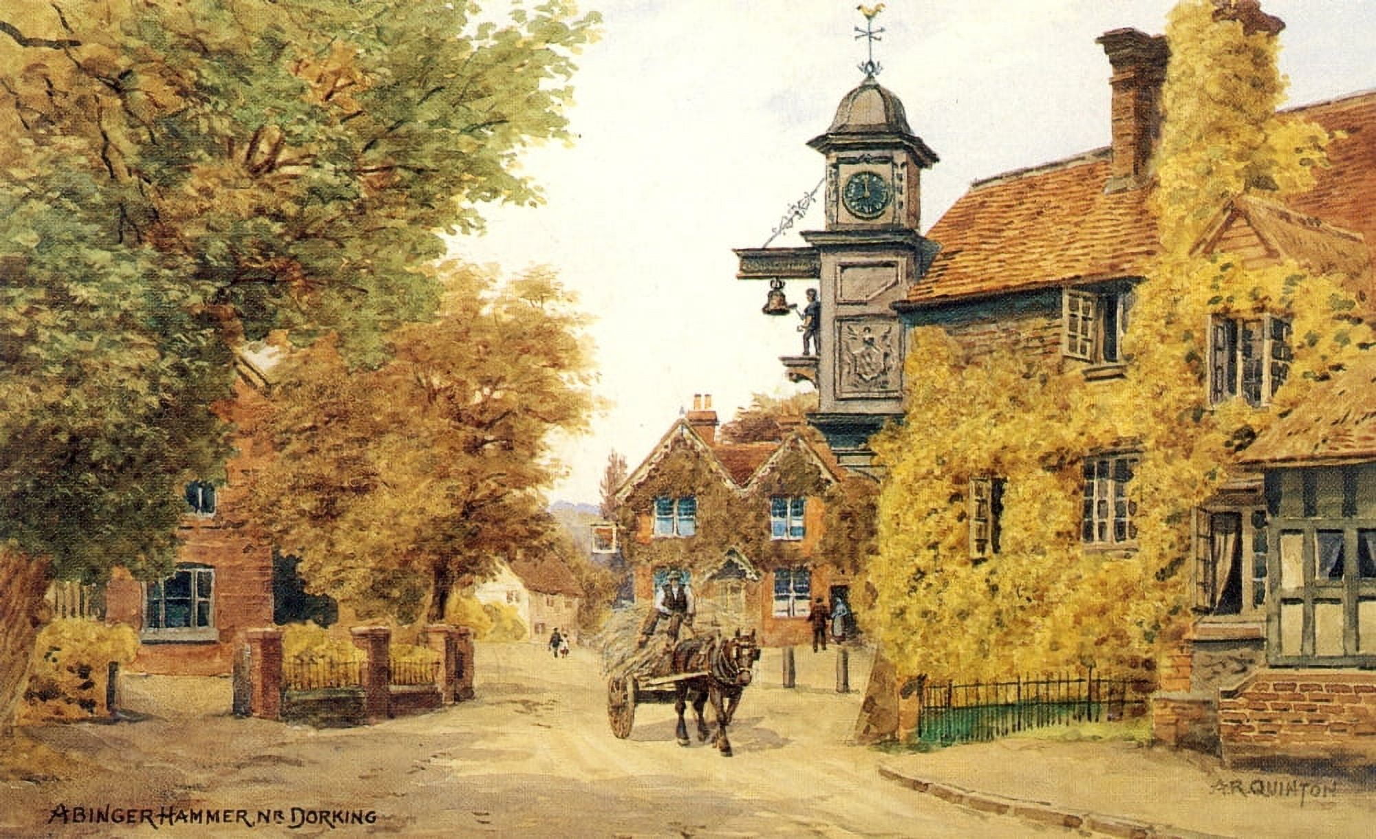 Cottages & Village Life of Rural England 1912 Abinger Hammer Dorking Canvas Art - Alfred Quinton (18 x 24)