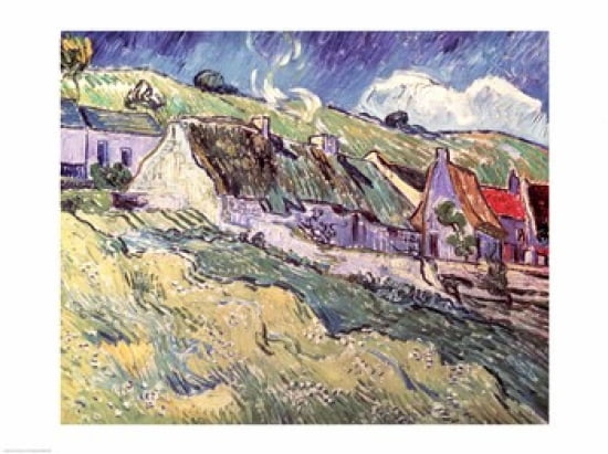 Cottages at Auvers-sur-Oise 1890 Canvas Art - Vincent Van Gogh (24 x 18)