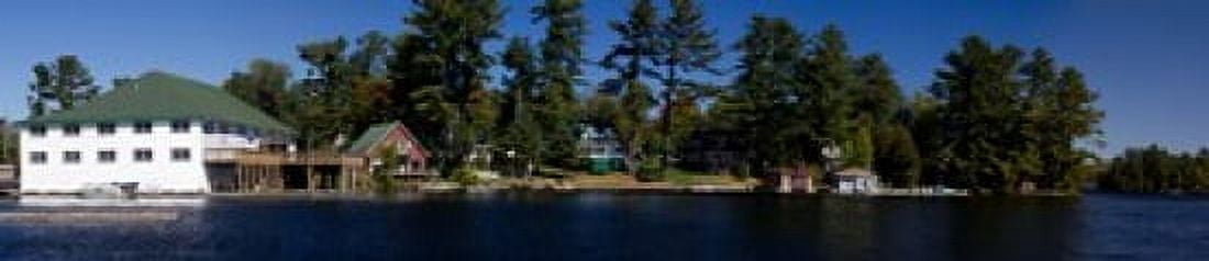 Cottages at the lakeside Lake Muskoka Ontario Canada Canvas Art - Panoramic Images (44 x 10)