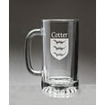 thumbnail image 1 of Cotter Irish Coat of Arms Glass Beer Mug (Sand Etched), 1 of 1