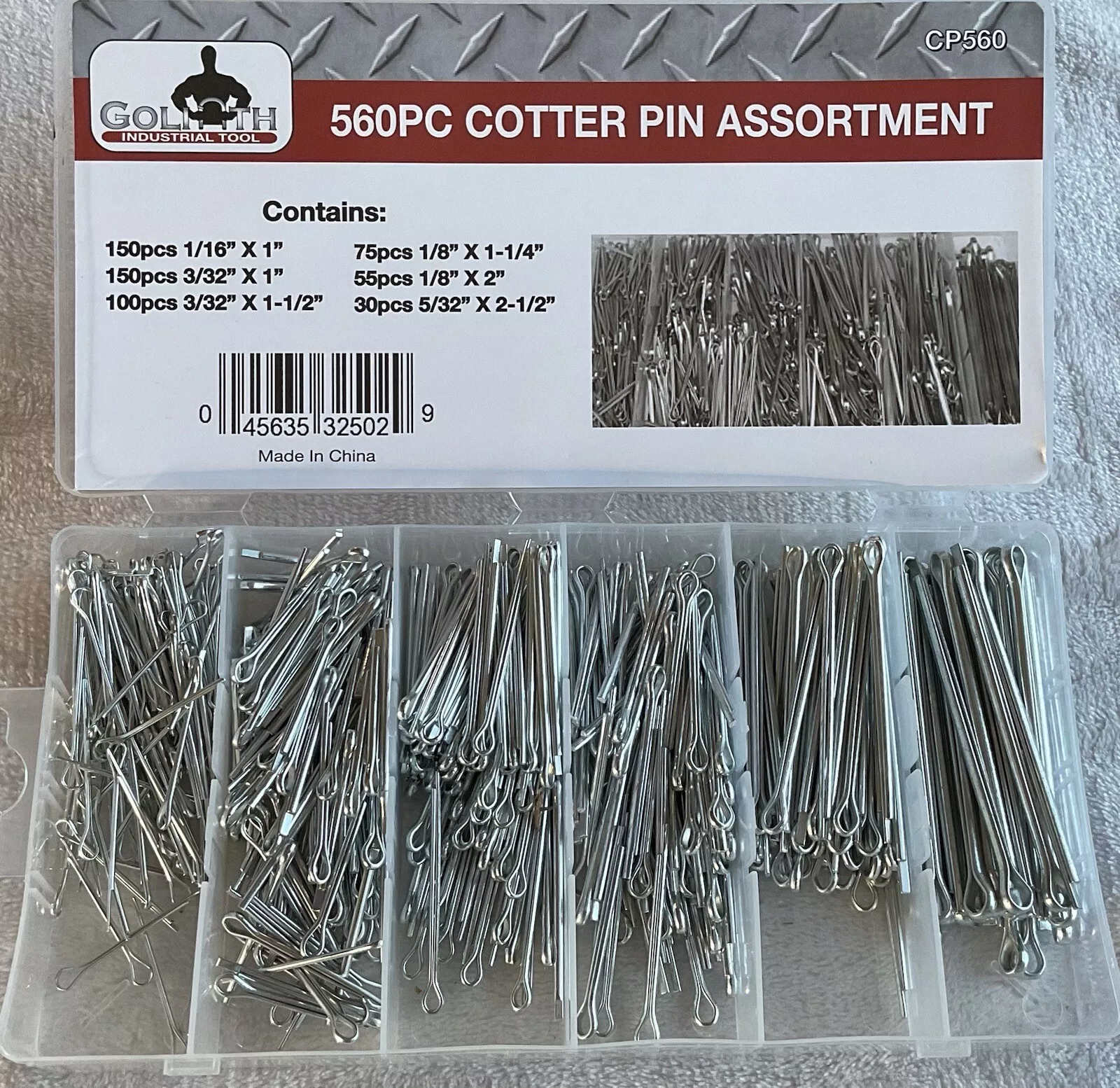 Cotter Pin Assortment Kit 6 Sizes ~ Cp560 - Walmart.com