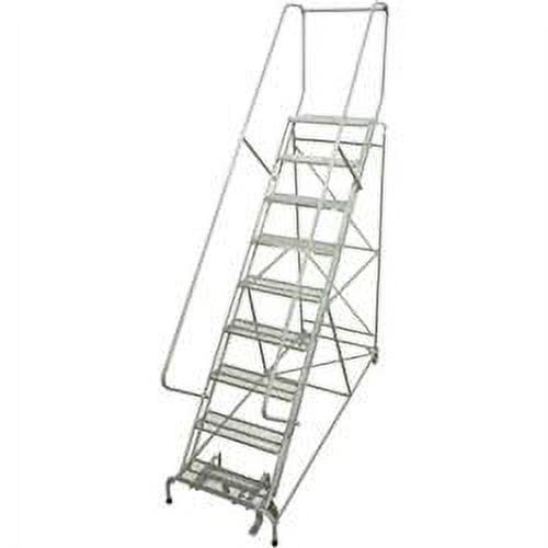 Cotterman 405738 Rolling Steel Ladder - 450 lbs Capacity, 9-Step Ladder - 24 x 20 x 90 inch Platform - Model No.