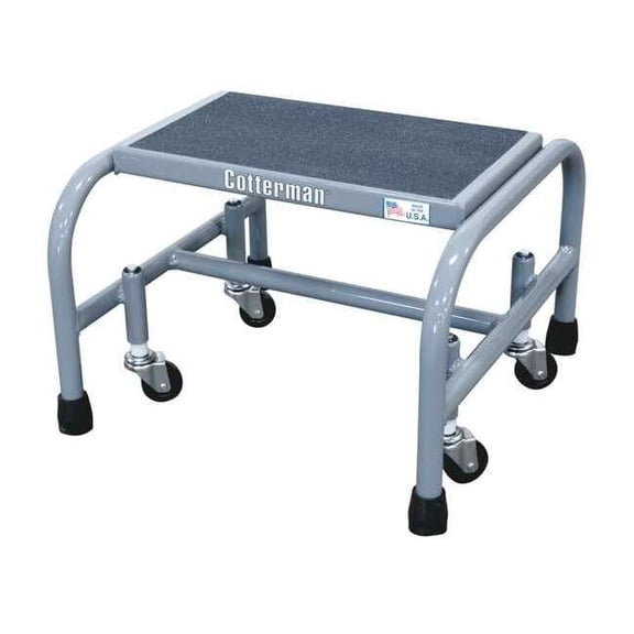 Cotterman Mobile Step Stand,12 In H,450 lb.,Steel 1001N1818A5E10B3C1P1