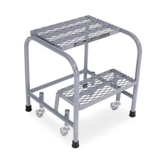 20 in H Steel Rolling Step, 2 Steps, 450 lb Load Capacity