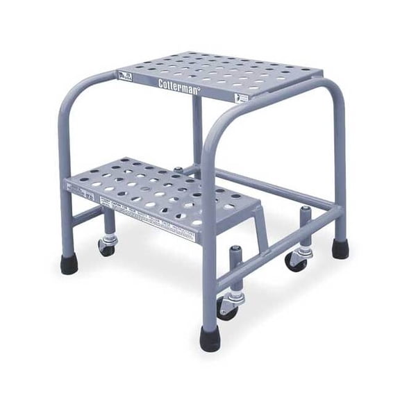 20 in H Steel Rolling Step, 2 Steps, 450 lb Load Capacity