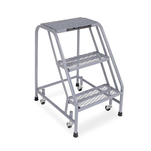 30 in H Steel Rolling Step, 3 Steps, 450 lb Load Capacity 1003N1820A1E10B3C1P1