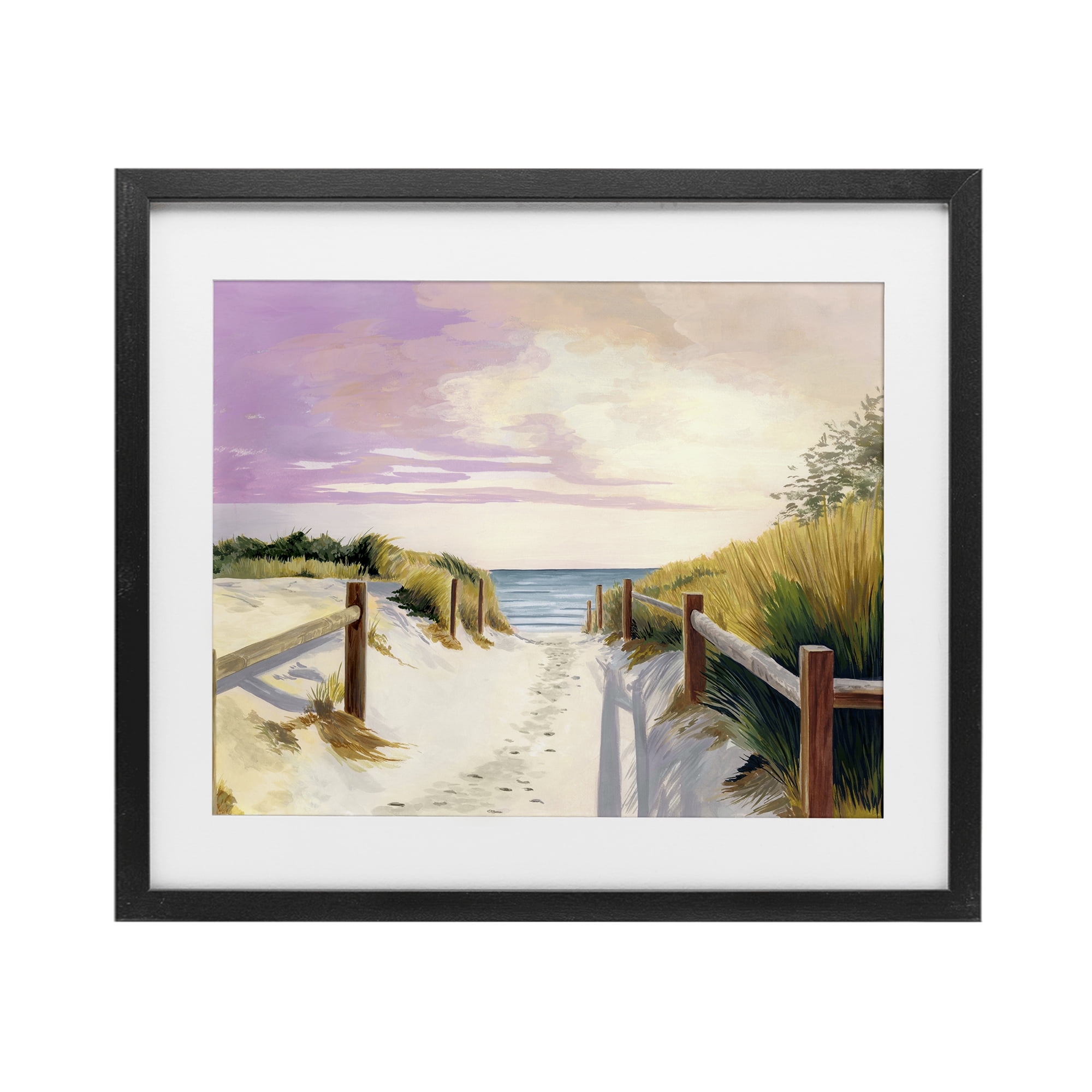 Cottesloe Beach Pathway Black Framed Print Under Glass, design by Courtney Haley