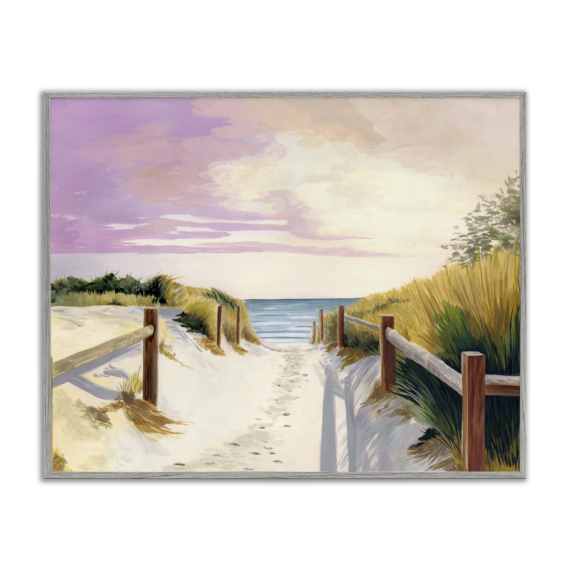 Cottesloe Beach Pathway Gray Framed Giclee Art, design by Courtney Haley