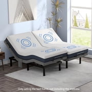 Cottinch Adjustable Bed Base Frame Split King for Stress Management with Massage, Remote Control,Adjustable Legs