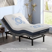 Cottinch Adjustable Bed Base Frame Twin Size for Stress Management with Massage, Remote Control,Adjustable Legs