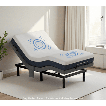 Cottinch Electric Adjustable Bed Frame Twin XL with Massage,2 USB Ports,Remote Control,Head and Foot Incline,1000lb Capacity