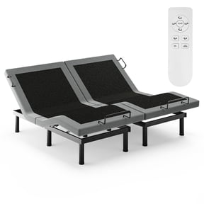 Cottinch Upgrade Adjustable Bed Frame Metal Bed Base with Remote,Head & Foot Incline,Adjustable Legs,More Stable,Split King
