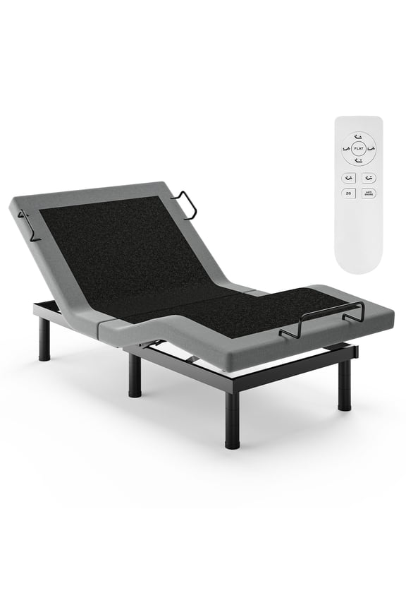 Upgrade Adjustable Bed Frame Metal Bed Base with Remote,Head & Foot Incline,Adjustable Legs,More Stable,Twin