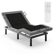 Cottinch Upgrade Adjustable Bed Frame Metal Bed Base with Remote,Head & Foot Incline,Adjustable Legs,More Stable,Twin