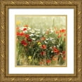 thumbnail image 1 of Cottingham, J.  26x26 Gold Ornate Wood Framed with Double Matting Museum Art Print Titled - Poppy Field, 1 of 4