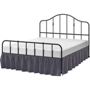 Cottington Lane Ruffled Bed Skirt- Microfiber- Dark Grey, Full 18 Inch Drop Split Corner Bed Skirt With Platform