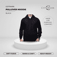 thumbnail image 1 of Cottmark Men’s Pullover Hoodie, Soft Fleece Comfort, Black, Size L, 1 of 6