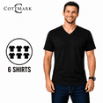 thumbnail image 1 of Cottmark Men’s V-Neck Classic Soft T-Shirt, Black, Size 3XL, 6-Pack, 1 of 10