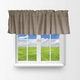 thumbnail image 1 of Cotton 1/8th Inch Small Gingham Checkered Window Valance 58" Wide Brown, 1 of 1