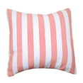 thumbnail image 1 of Cotton 1 Inch Stripe Decorative Throw Pillow/Sham Cushion Cover Pink and White, 1 of 3
