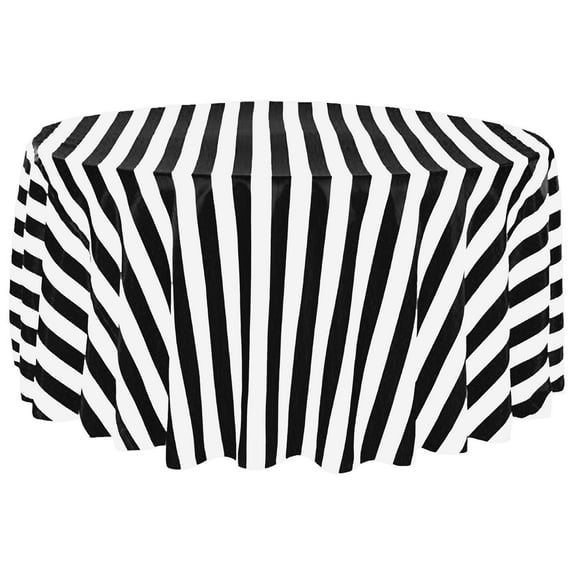 Cotton 1 Inch Wide Stripes Round Tablecloth for Wedding/Bridal Shower, Birthdays, Special Events