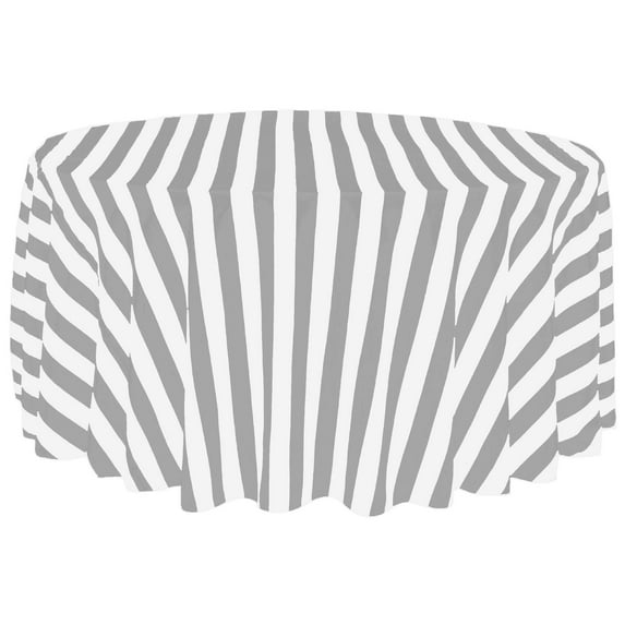 Cotton 1 Inch Wide Stripes Round Tablecloth for Wedding/Bridal Shower, Birthdays, Special Events