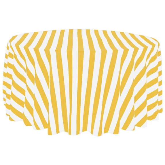 Cotton 1 Inch Wide Stripes Round Tablecloth for Wedding/Bridal Shower, Birthdays, Special Events