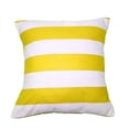 thumbnail image 1 of Cotton 2 Inch Stripe Decorative Throw Pillow/Sham Cushion Cover Yellow & White, 1 of 3