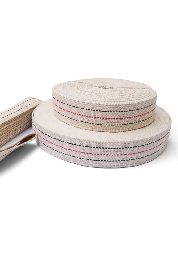 Cotton 2 Inch Webbing Strap Sewing Supplies for Belt Bag and Luggage Straps in Natural Color - Webbing for DIY Projects - Webbing Handles & Straps for Cloth Tote Bag (25 FEET)