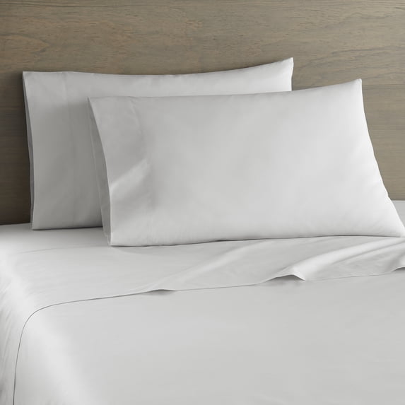 250 Thread Count Cotton Percale Sheet Set, Queen, Misty Gray