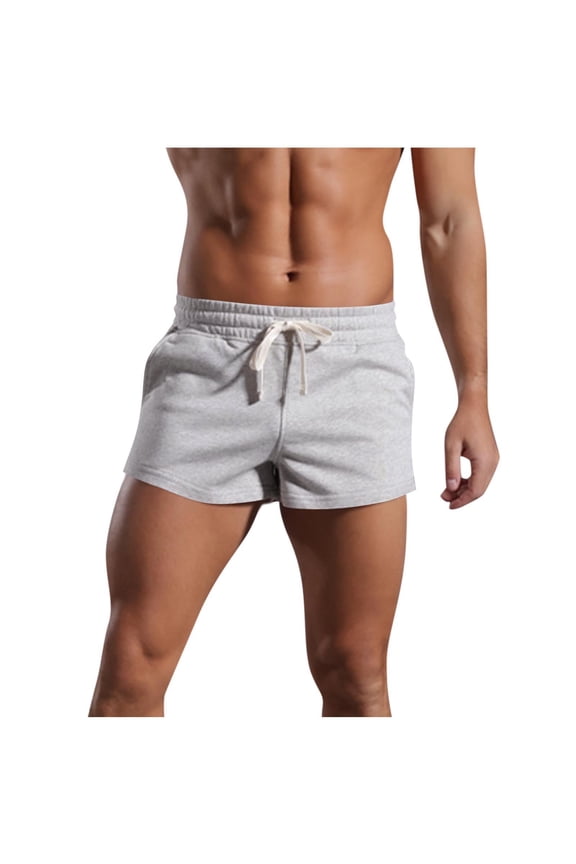 Cotton 3" Inch Inseam Athletic Shorts for Men Summer Beach Vacation 2026 Soccer Short Pants Elastic Waist Daily Workout Marathon Running Bodybuilding Muscle Fit Shorts