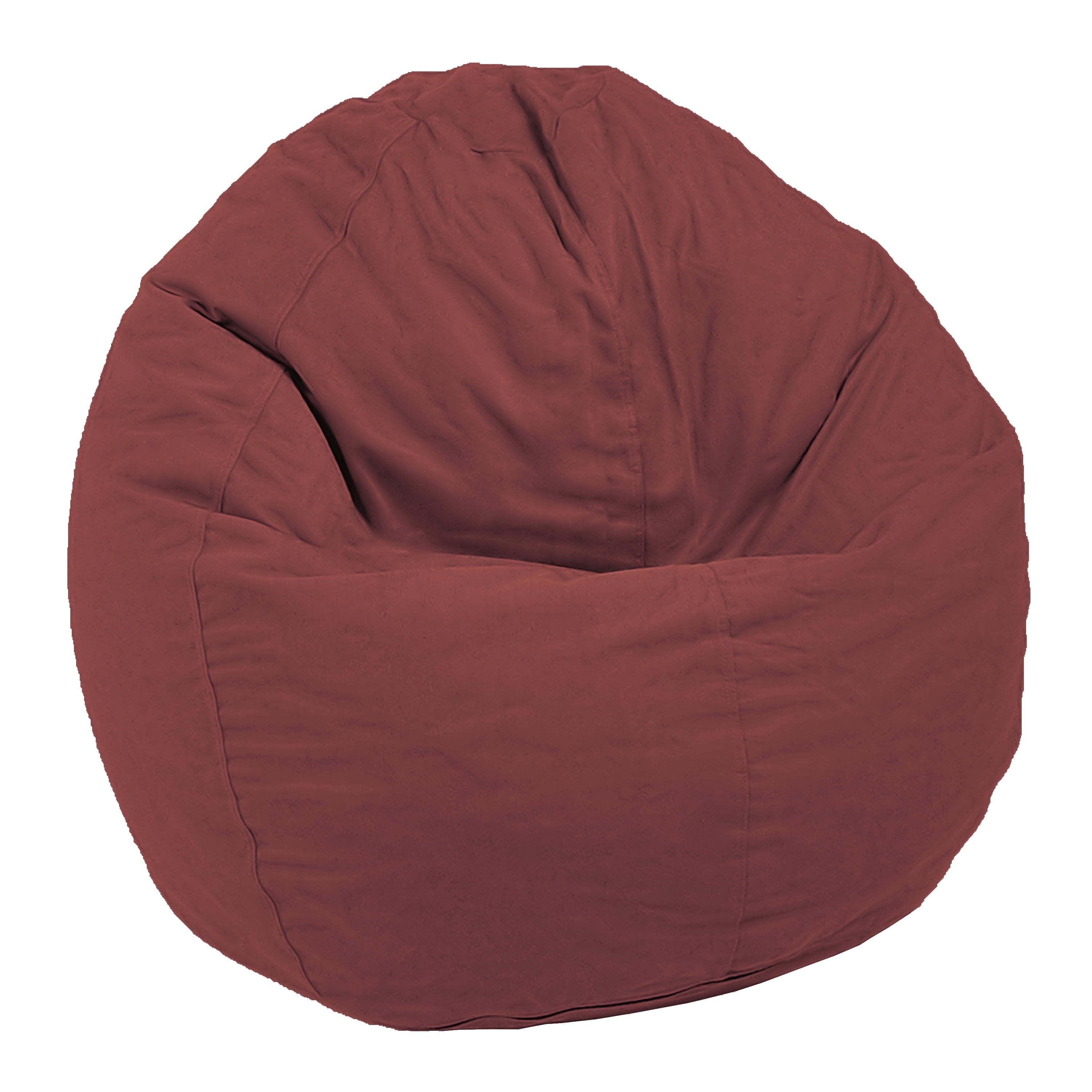 Cotton 31x33x20" Small Bean Bag Chair - w/Polystyrene Beads and CertiPUR Foam Filled Bean Bag for Adults, Teens and Kids - Burgundy