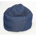 thumbnail image 1 of Cotton 31x33x20" Small Bean Bag Chair - w/Polystyrene Beads and CertiPUR Foam Filled Bean Bag for Adults, Teens and Kids - Denim, 1 of 10