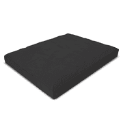Cotton 32x26" Zabuton Meditation Cushion with Natural Recycled Cotton Fill   Zen Kneeling Pad Base for Zafu Pillow   Made in USA, Black