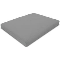 Cotton 32x26" Zabuton Meditation Cushion with Natural Recycled Cotton Fill – Zen Kneeling Pad Base for Zafu Pillow – Made in USA, Stone Gray