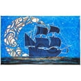 thumbnail image 1 of 3D Glow In The Dark Moon Ship Tapestry Cotton Wall Hanging 60" x 90" Single Blue, 1 of 1