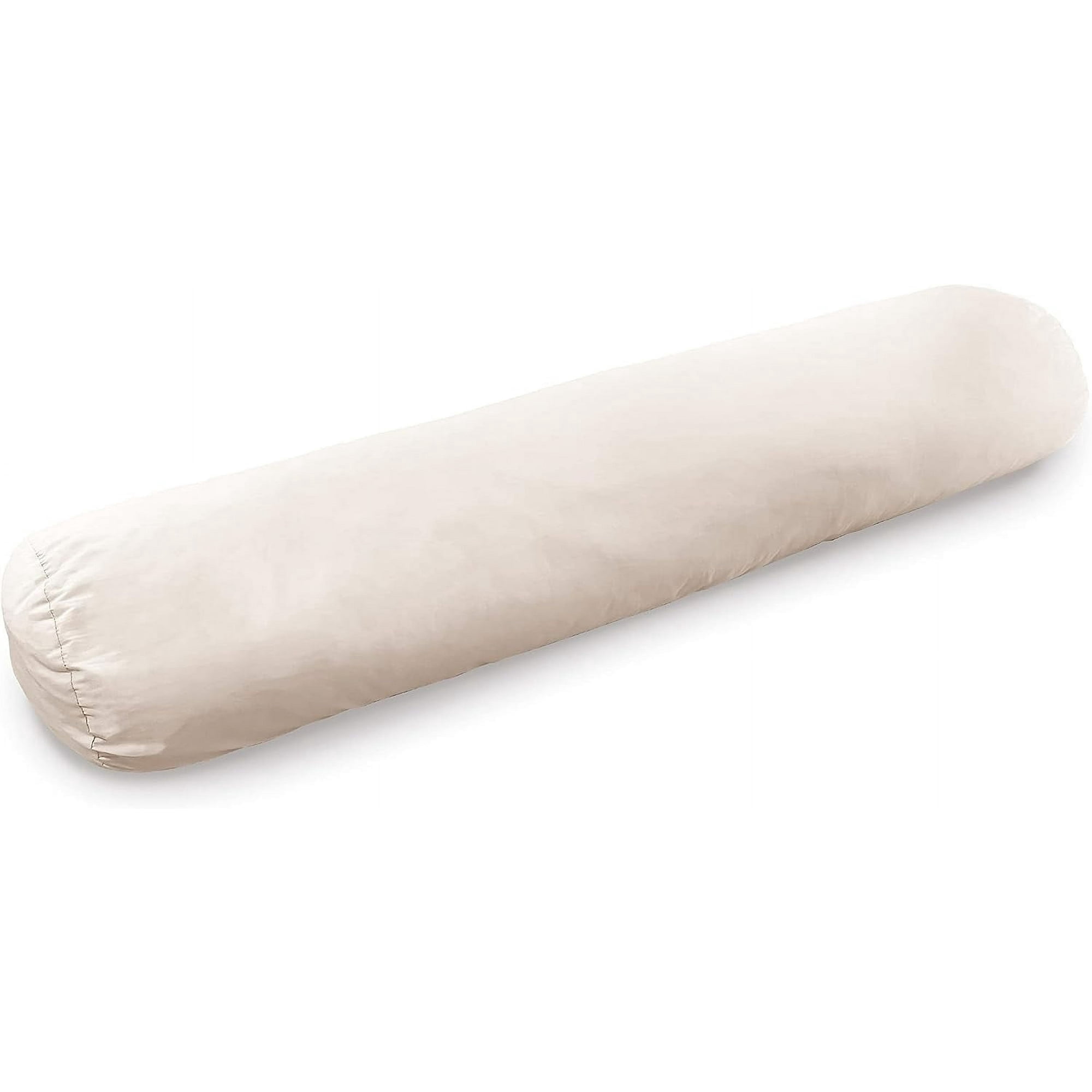 Cotton 66" Body Pillow Cover - Hypoallergenic Body Pillow Case with Zipper - White Sateen 300T Sleeping Bean Cover