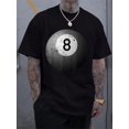thumbnail image 1 of Cotton 8 Ball T-Shirt Men's Casual Short Sleeve Graphic Tee, 1 of 4