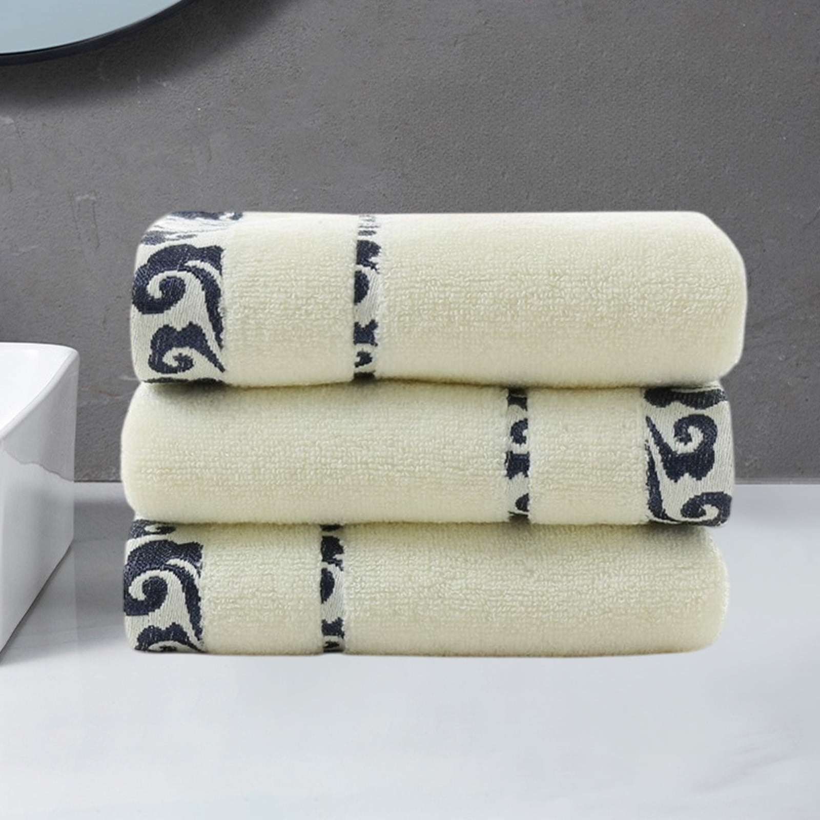 Cotton Absorbent Towel, Soft Washcloth for Face Hand Bath, Lightweight ...